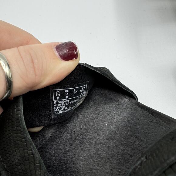 Clarks Karseahi Heeled Sandals Black Leather Size 9 - Picture 8 of 8